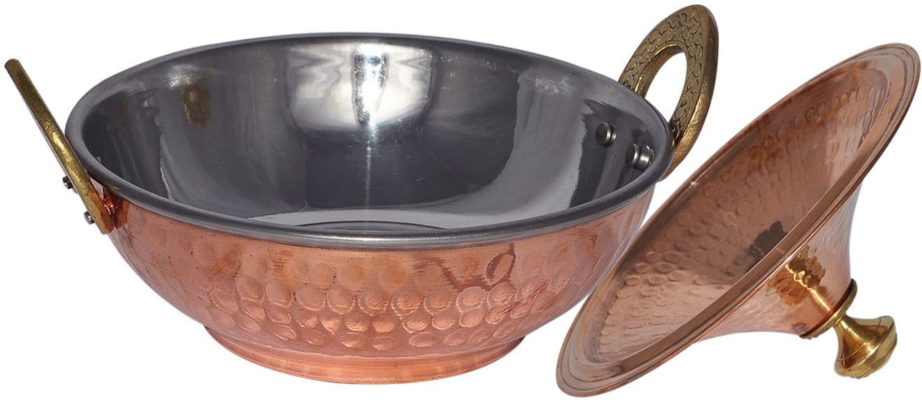 DakshCraft Handmade Copperware Serving Kadhai NA L