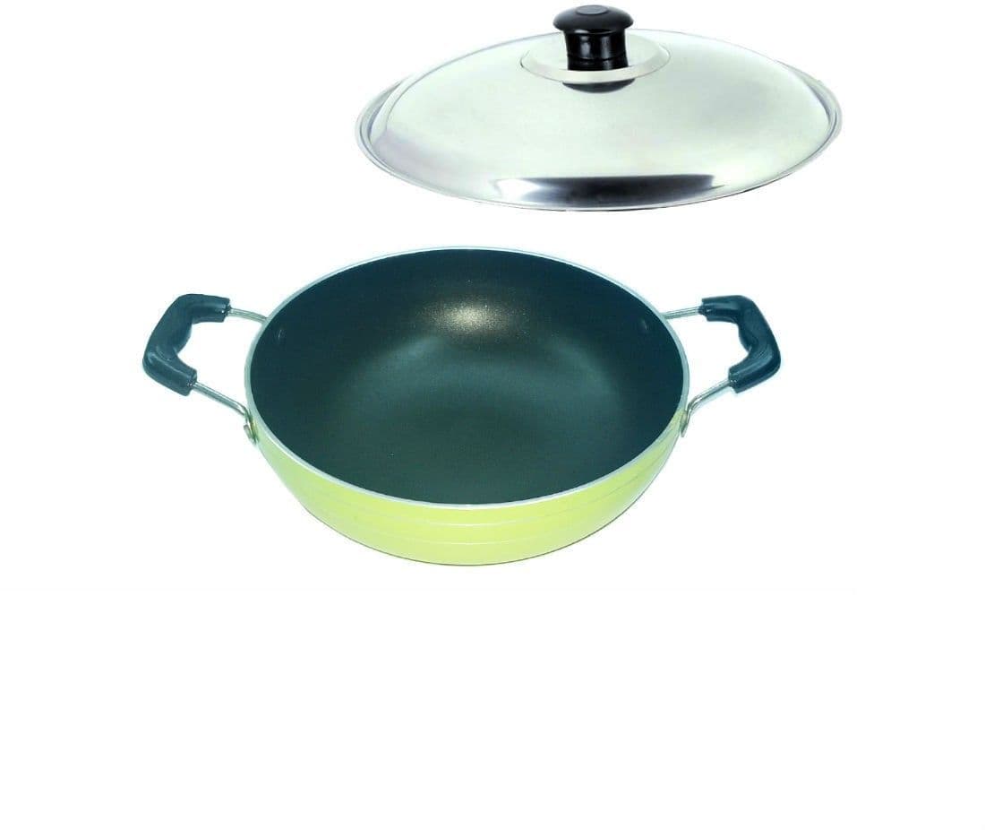Peach 3mm Premium Green Pan Kadhai 2.5 L