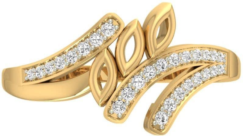 Jewels5 Anluan Yellow Gold Diamond 18 K Ring view 4