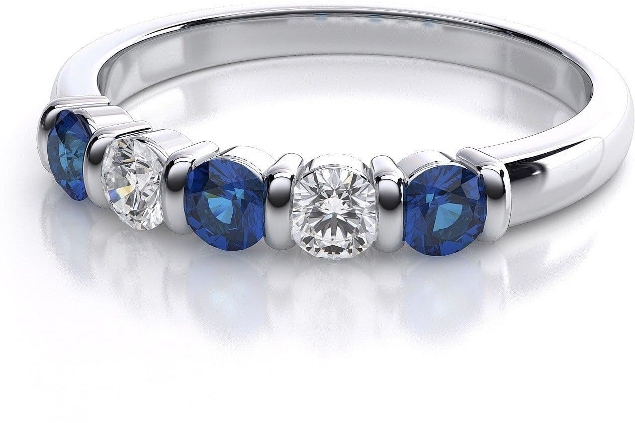 Zevrr Sterling Silver Swarovski Zirconia Platinum NA K Ring view 2