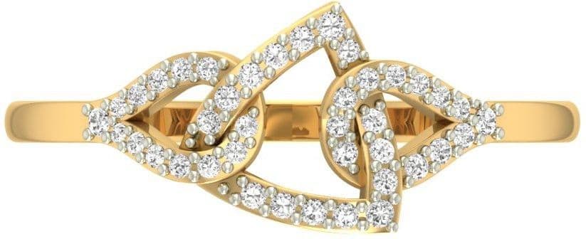 Jewels5 Daliah Yellow Gold Diamond 18 K Ring view 4