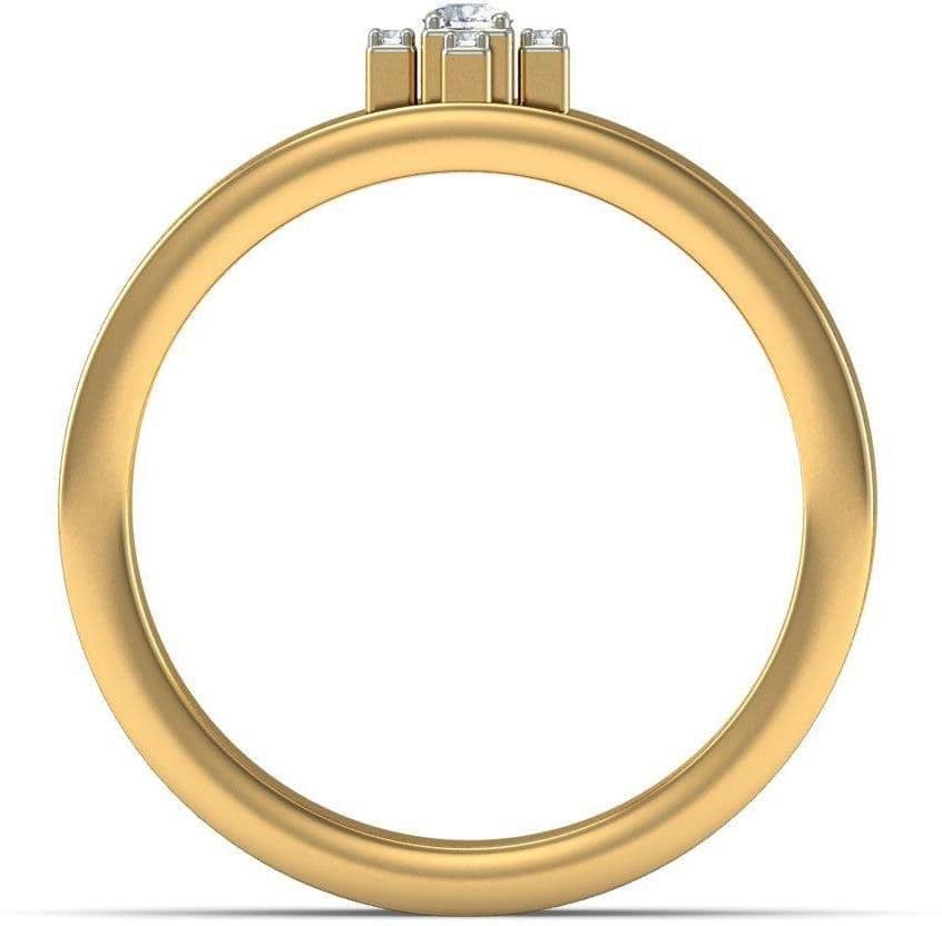 BlueStone The Crocio Band Yellow Gold Diamond 14 K Ring view 5