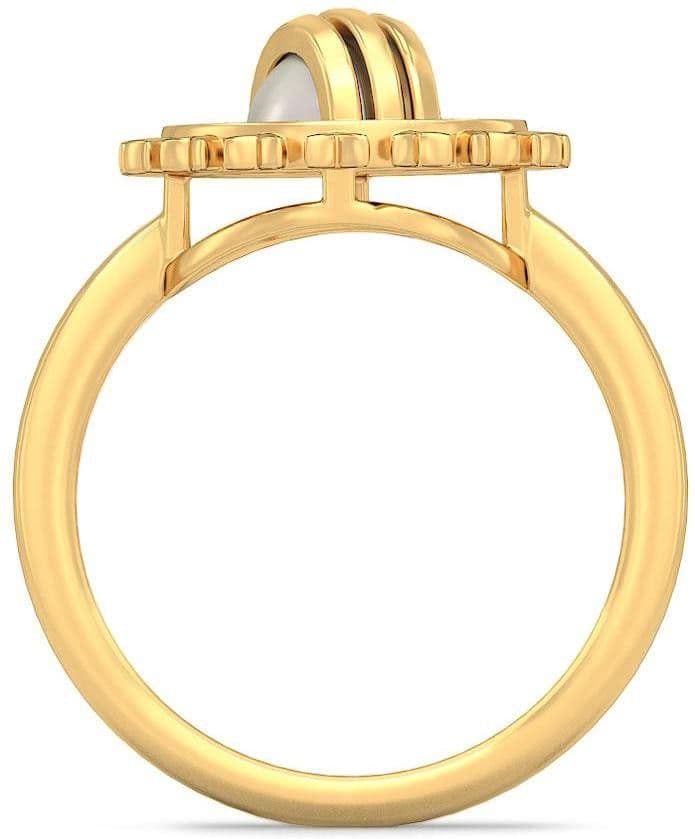 BlueStone The Golden Arm Yellow Gold Diamond, Pearl 18 K Ring view 5
