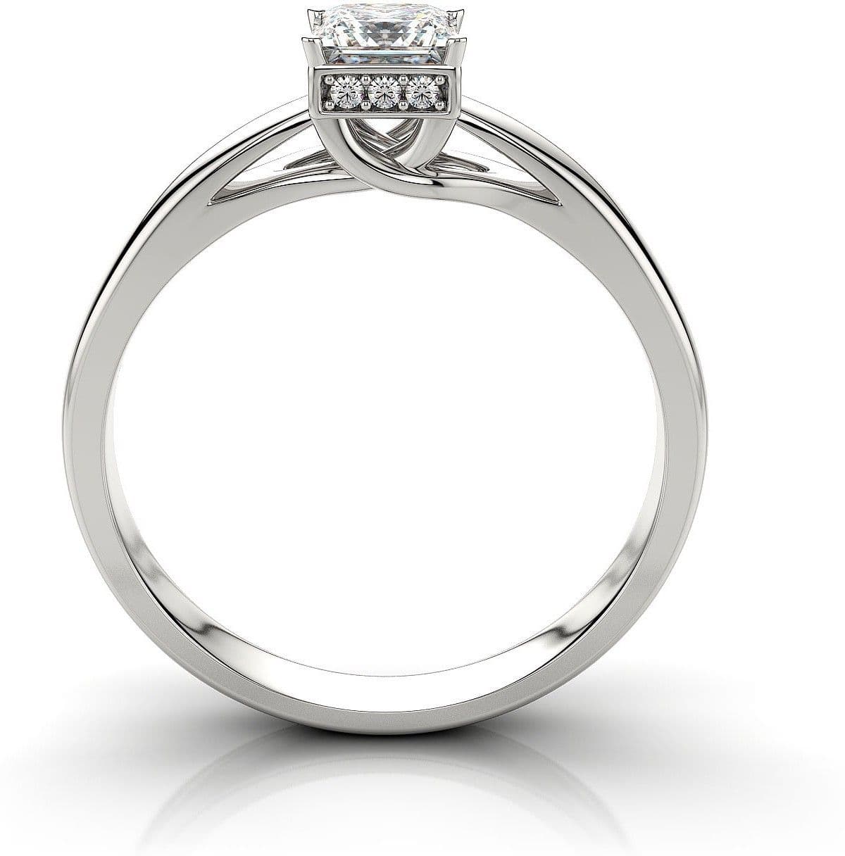 Zevrr Sterling Silver Swarovski Zirconia Platinum NA K Ring view 4