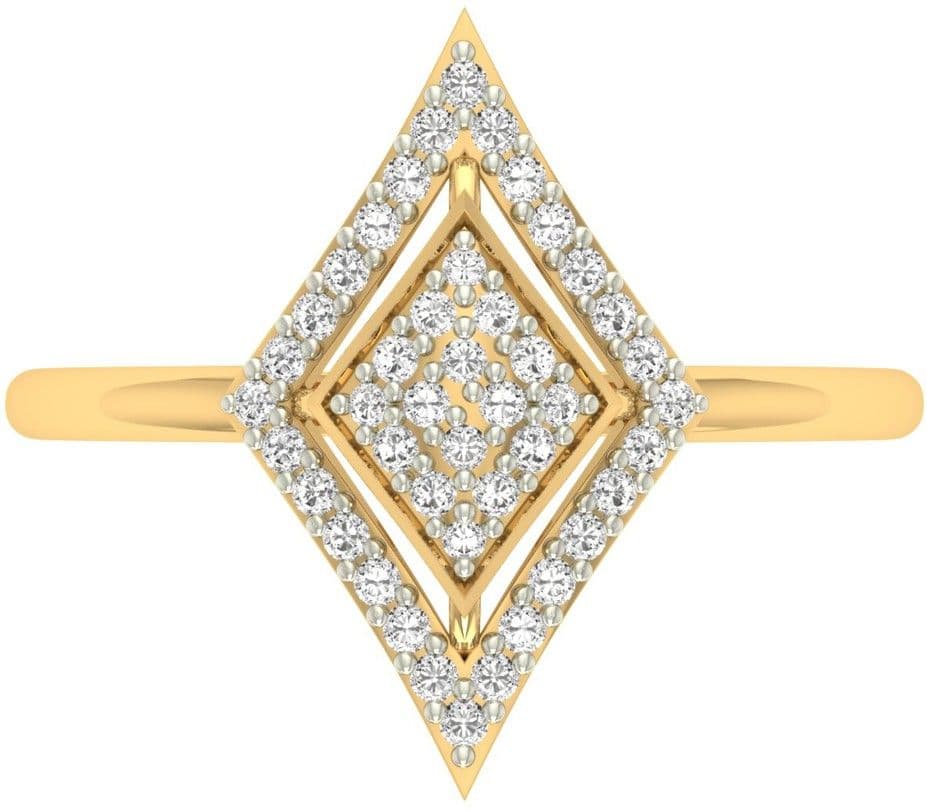Jewels5 Alena Yellow Gold Diamond 18 K Ring view 4