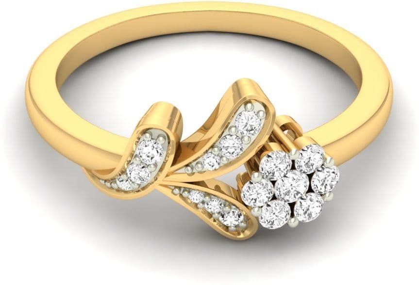 Jewels5 Tanessa Yellow Gold Diamond 18 K Ring view 3