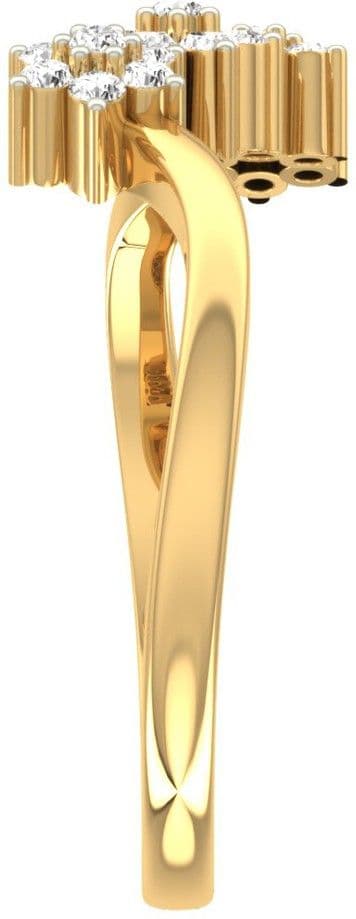 Jewels5 Adan Yellow Gold Diamond 18 K Ring view 5
