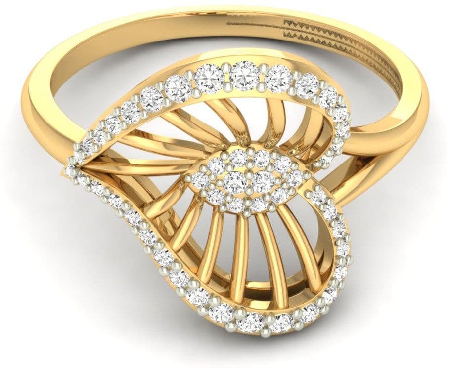 Jewels5 Myrte Gold Diamond 18 K Ring view 3