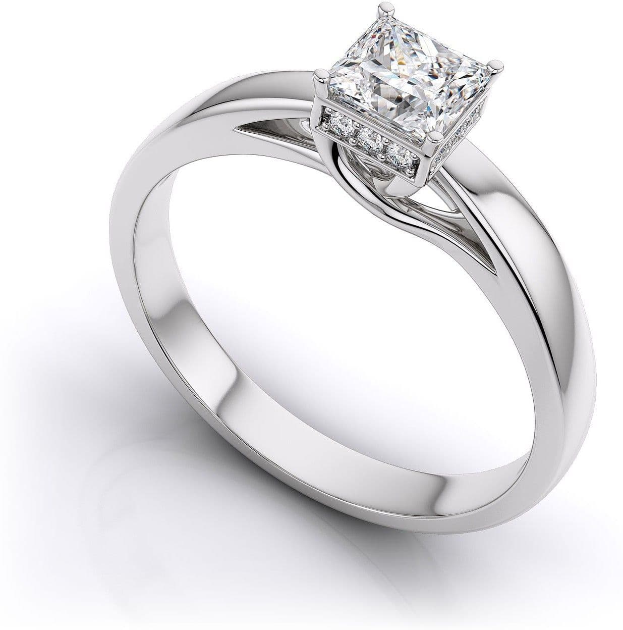 Zevrr Sterling Silver Swarovski Zirconia Platinum NA K Ring view 3
