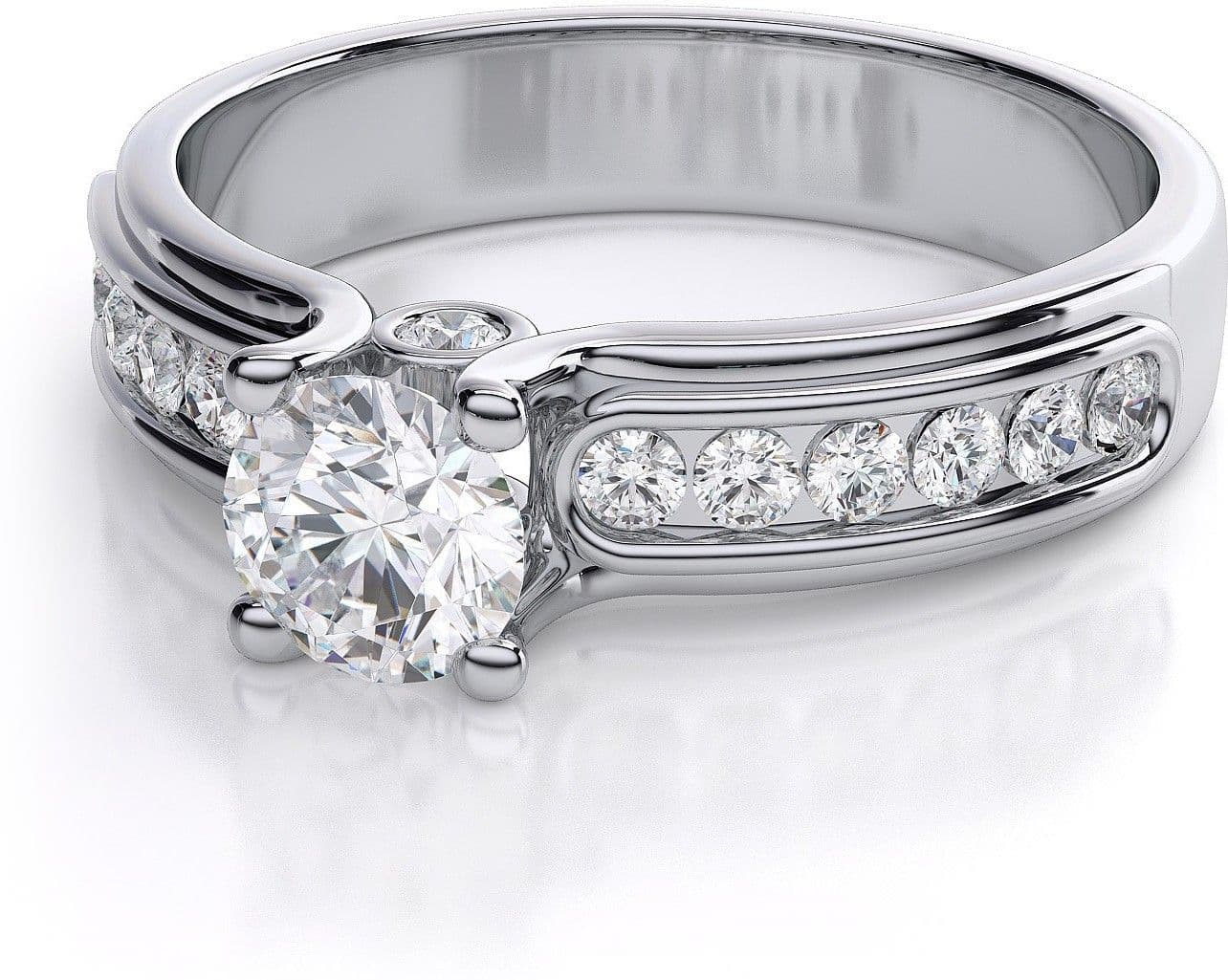 Zevrr Sterling Silver Swarovski Zirconia Platinum NA K Ring view 4