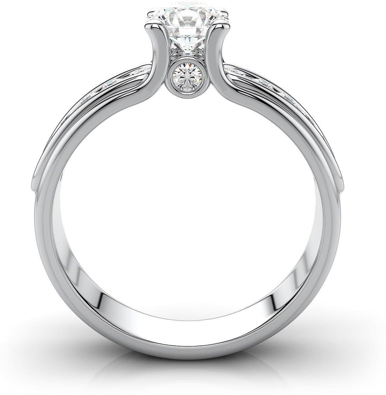 Zevrr Sterling Silver Swarovski Zirconia Platinum NA K Ring
