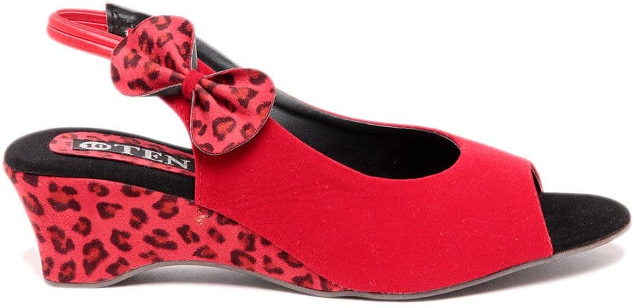 TEN Suade Red Women Wedges view 6