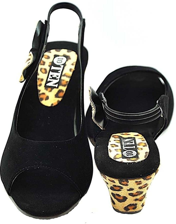 TEN Suade Black Women Wedges view 2