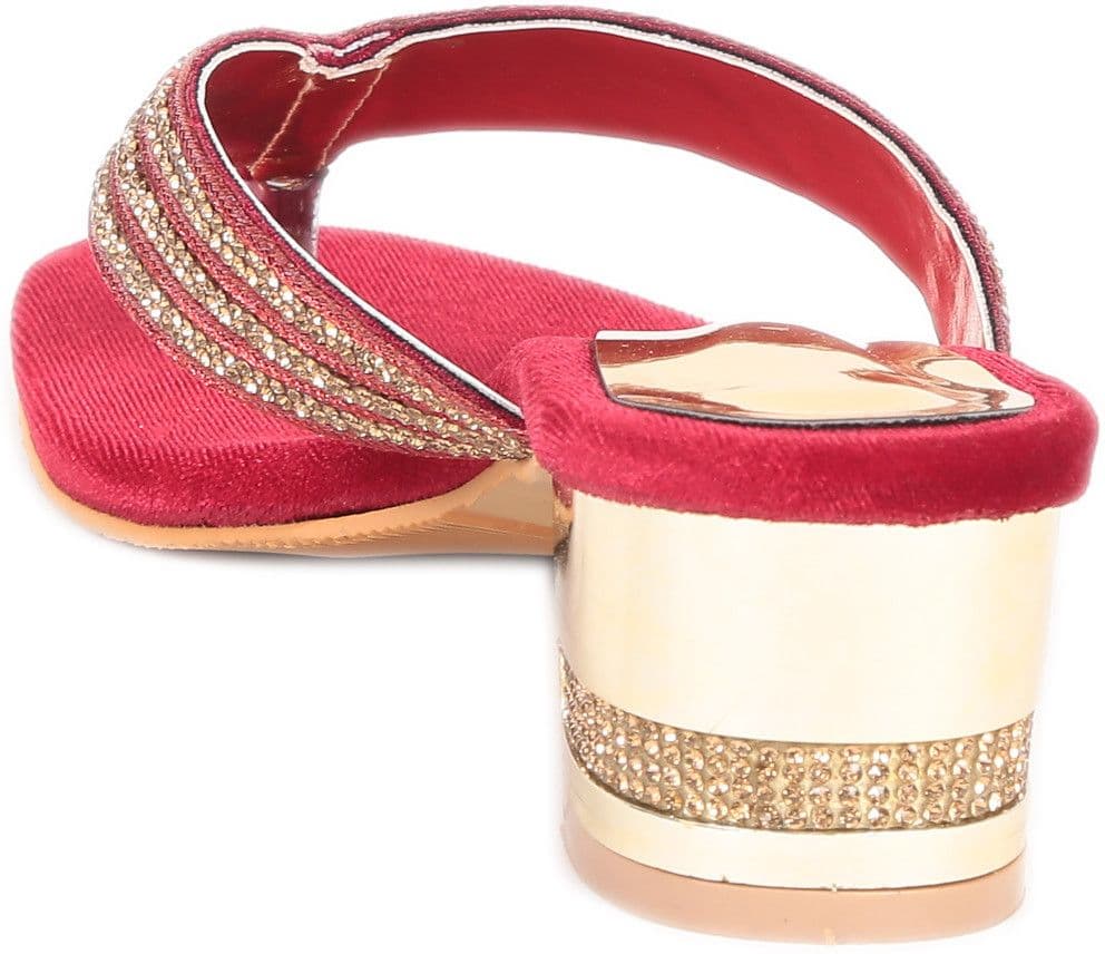Adorn A10-25206 Red Women Heels view 4