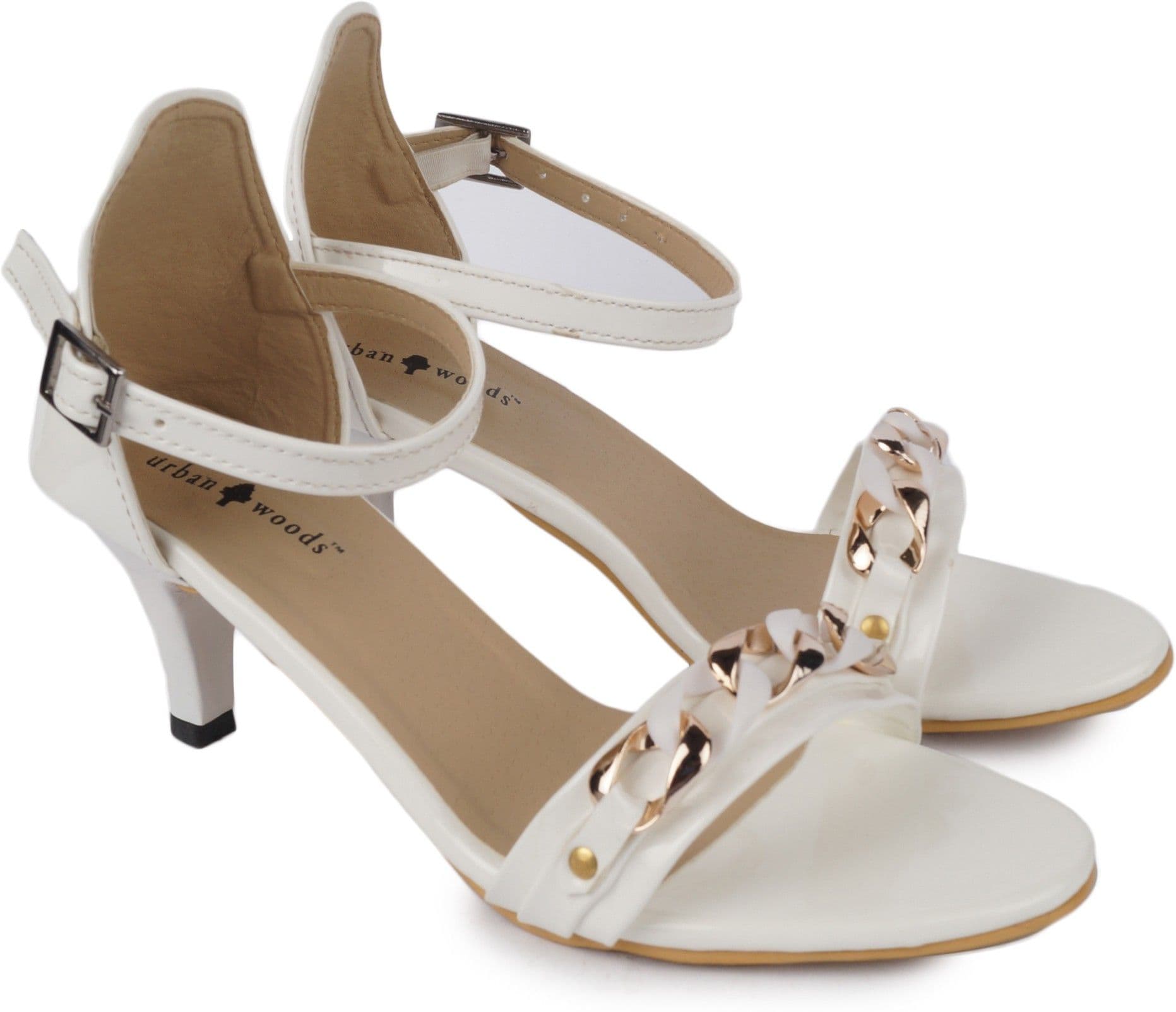 Urban Woods White Women Heels view 2