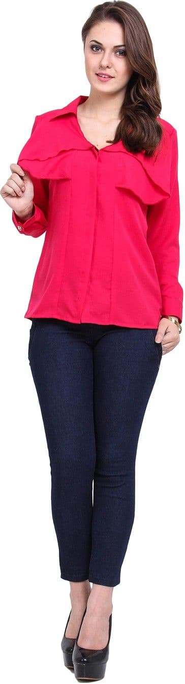DeDe'S Women's Solid Casual Shirt view 4
