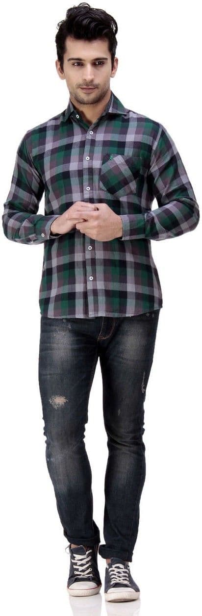 Ebry Men's Checkered Casual Shirt view 6