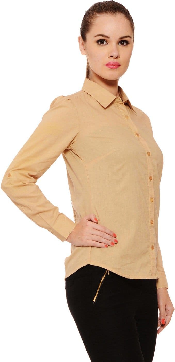 Feneto Women's Solid Casual Shirt view 2