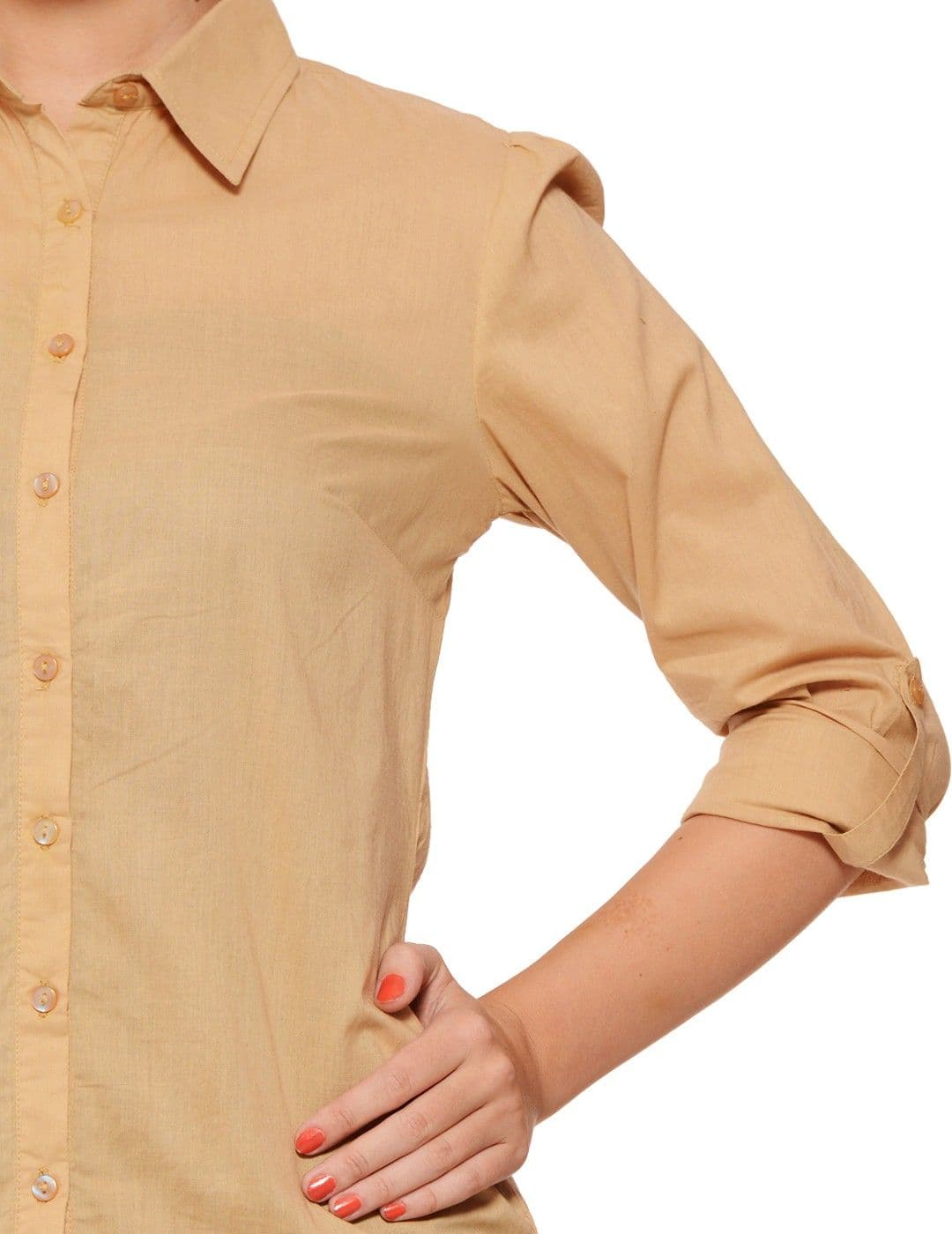 Feneto Women's Solid Casual Shirt view 5