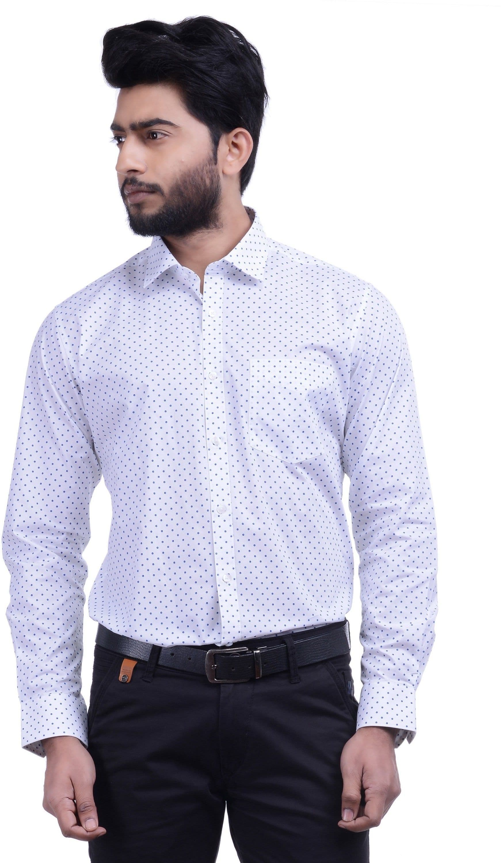 Hoffmen Men's Self Design Formal Shirt view 2