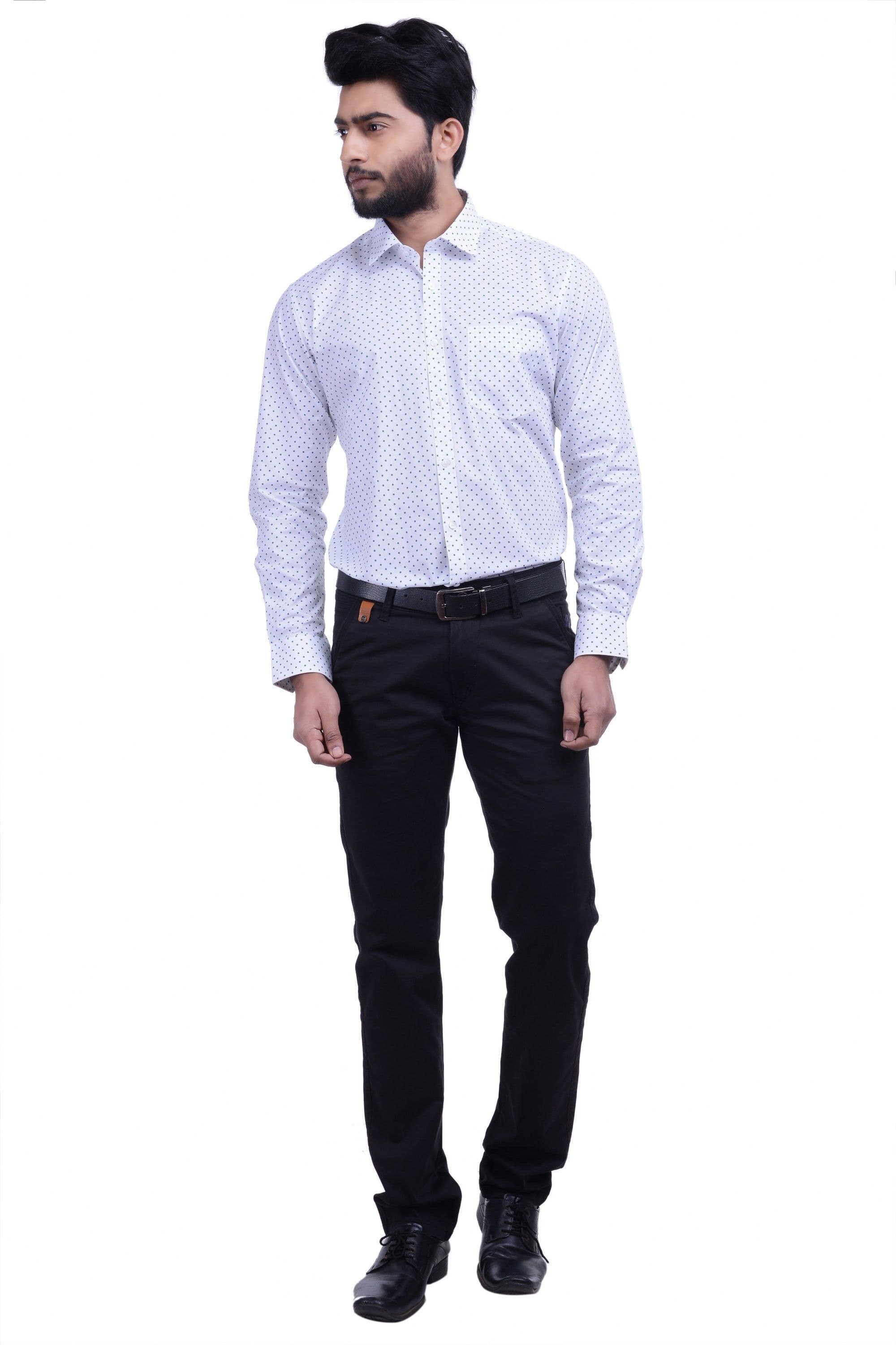 Hoffmen Men's Self Design Formal Shirt view 6