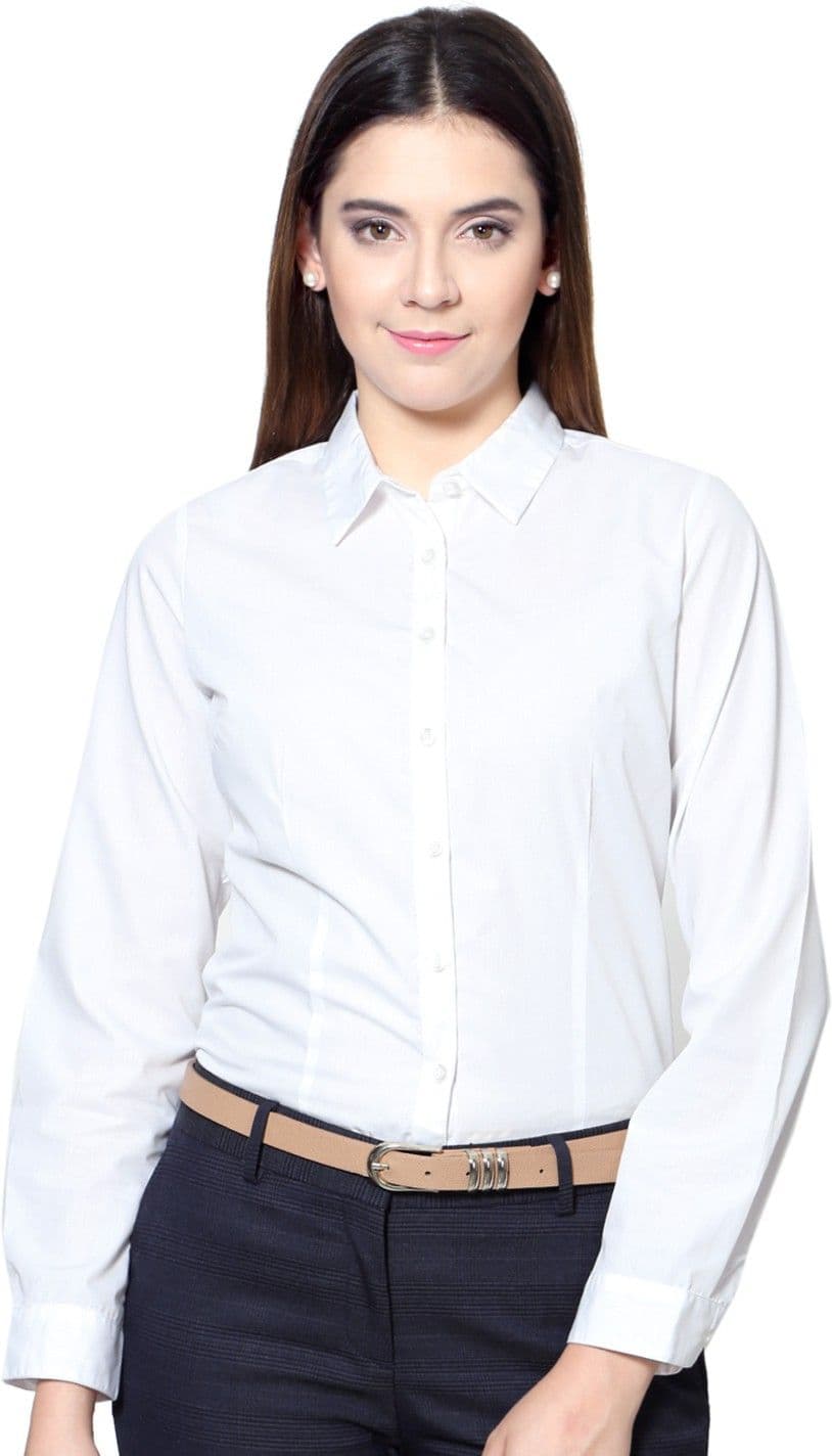 People Women's Solid Formal Shirt view 2