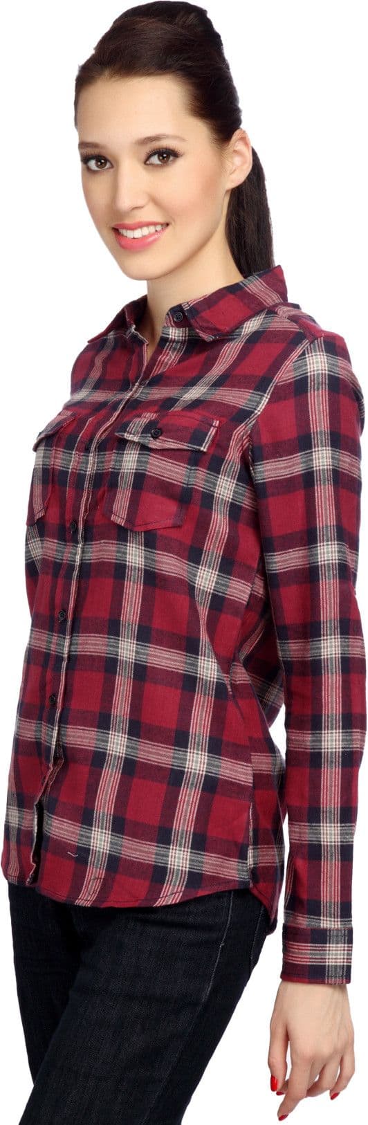 Bedazzle Women's Checkered Casual Shirt view 3
