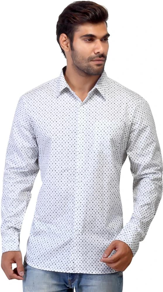London Bee Men's Printed Casual Shirt