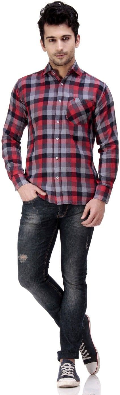 Ebry Men's Checkered Casual Shirt view 5