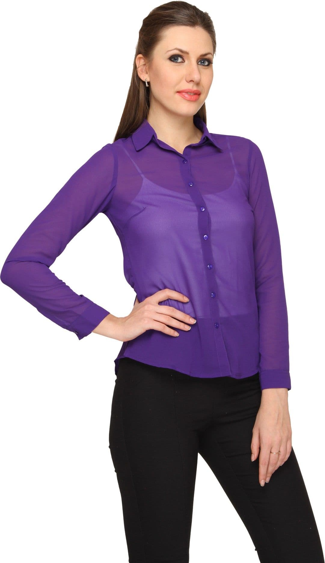 Miss Rich Women's Solid Casual Shirt view 3
