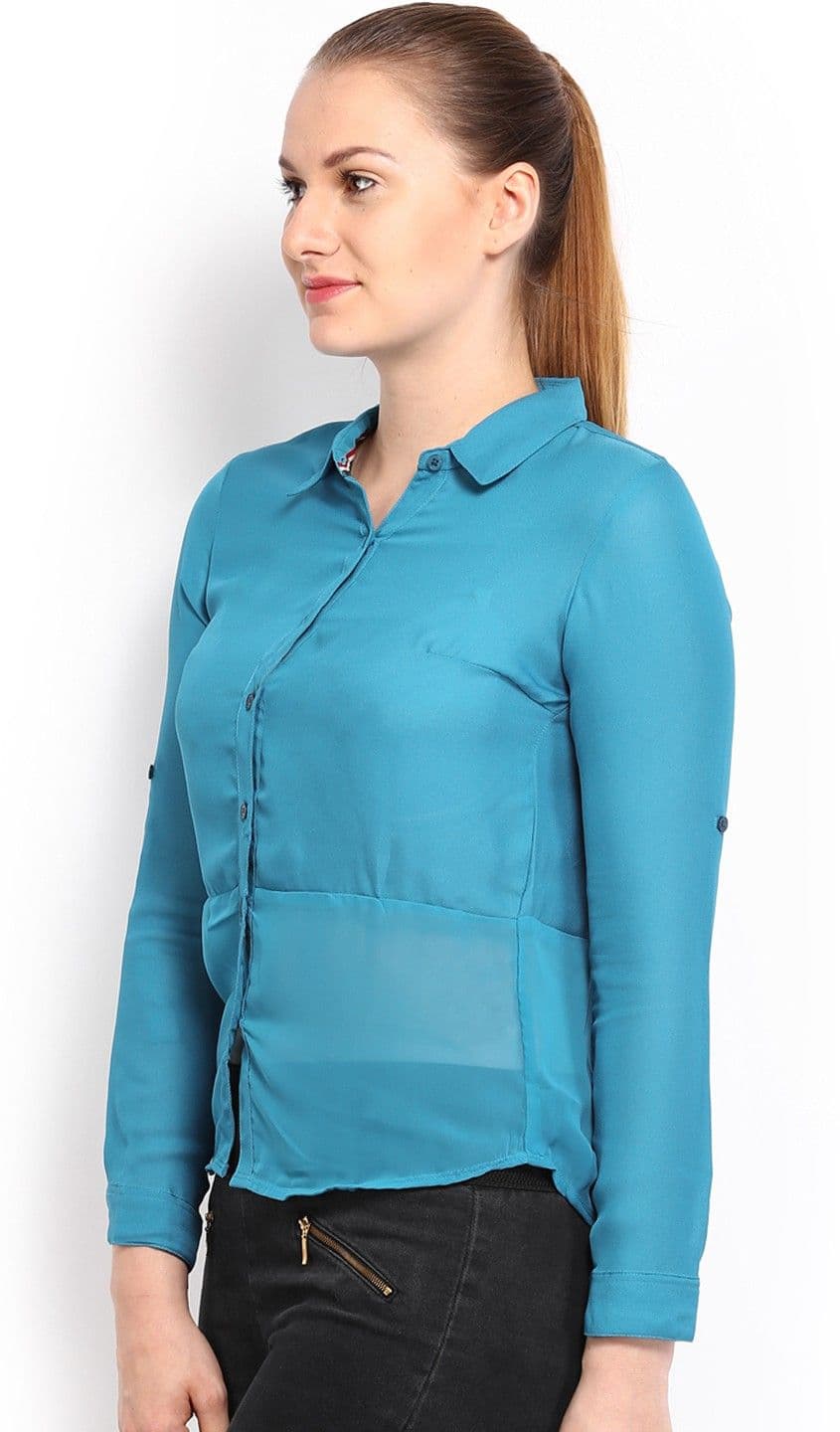 HRX Women's Solid Casual Shirt view 2