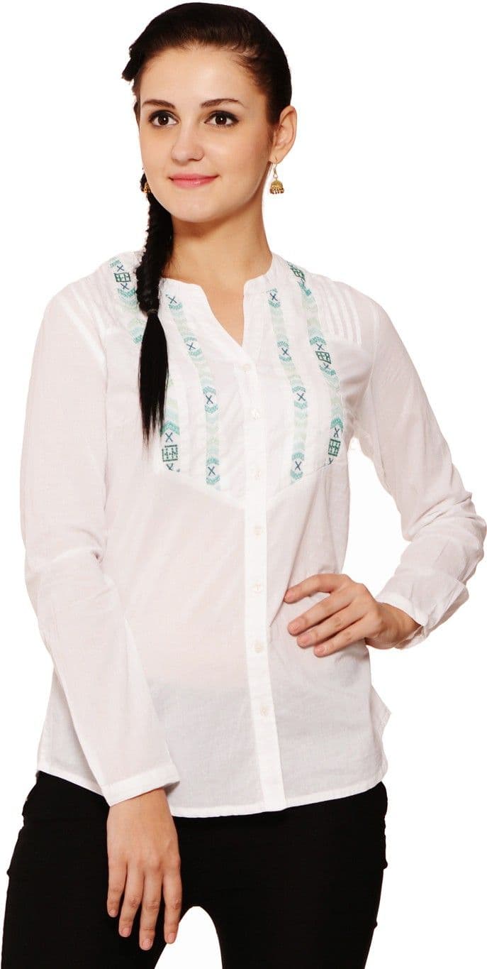 Feneto Women's Solid Casual Shirt