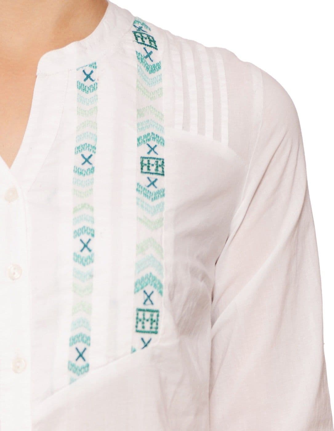 Feneto Women's Solid Casual Shirt view 5