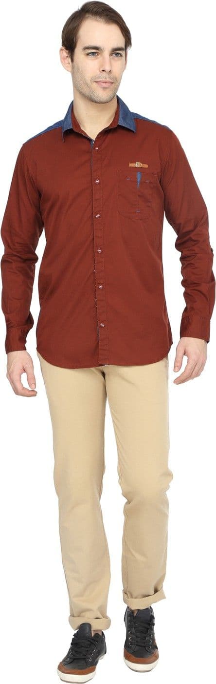 Parron Men's Solid Casual Shirt view 5