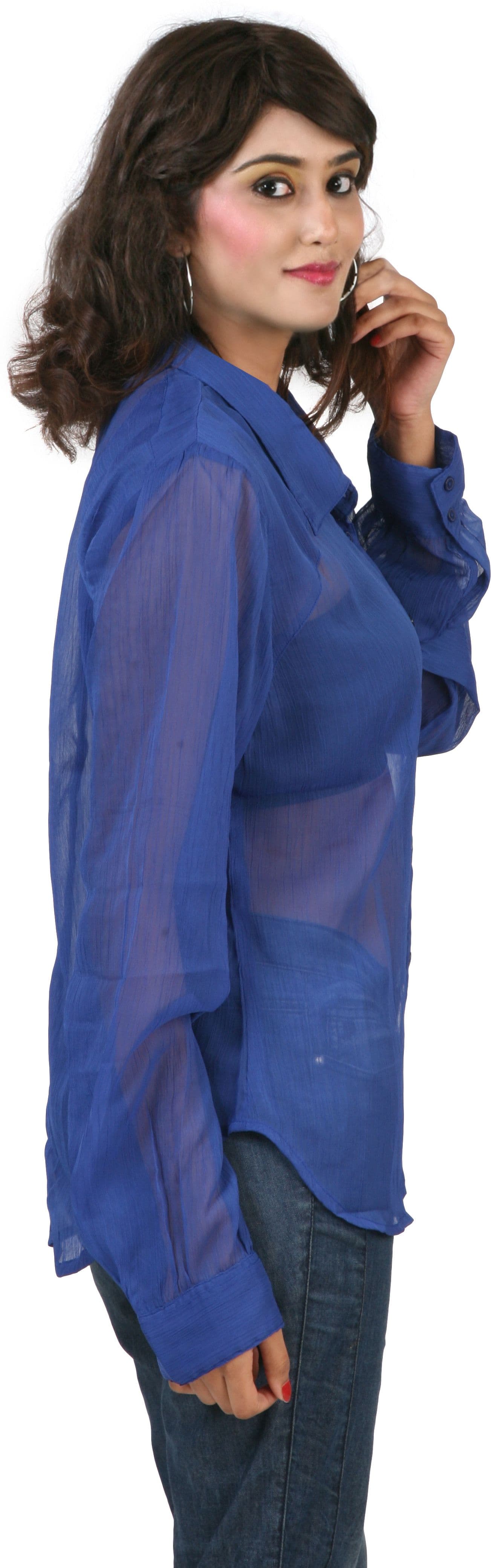 Hypernation Women's Solid Casual, Party Shirt view 5