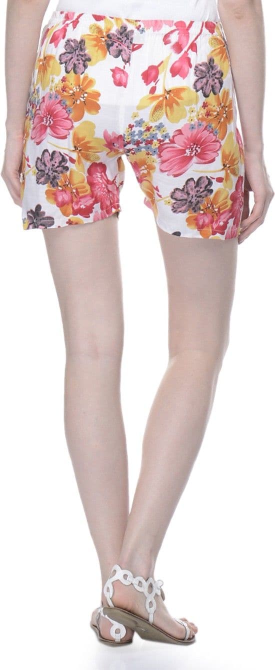 Lavennder Floral Print Women's Basic Shorts view 3