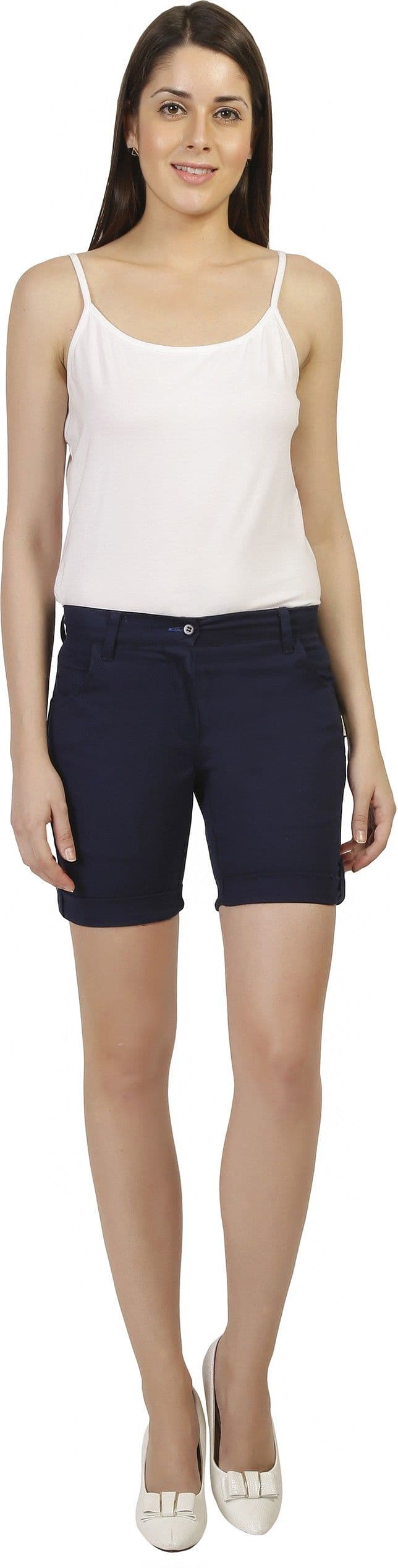 Ashdan Solid Women's Basic Shorts view 2
