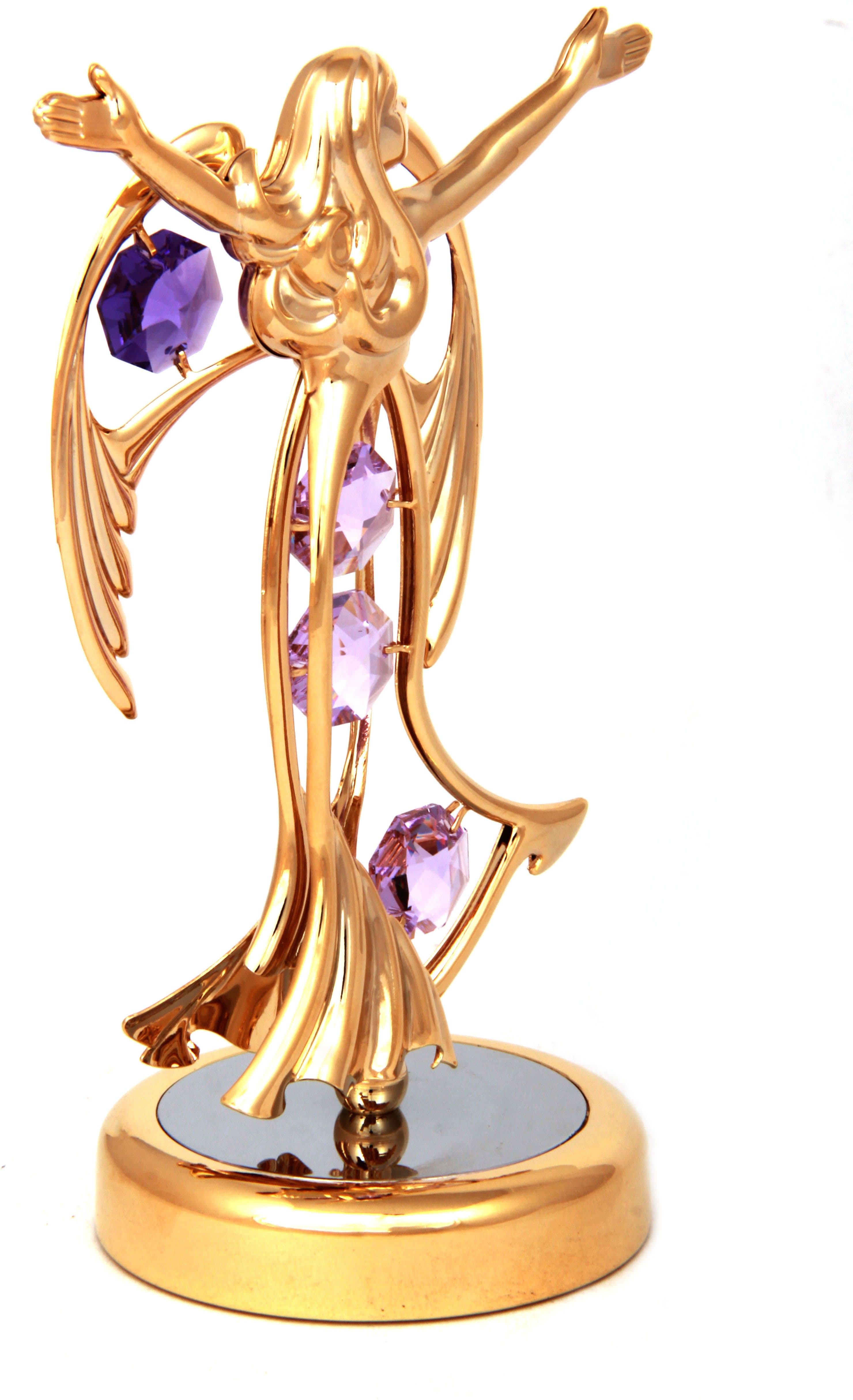 Adaa Gold Plated - Classic Angle With Crystals Showpiece  -  14 cm view 3