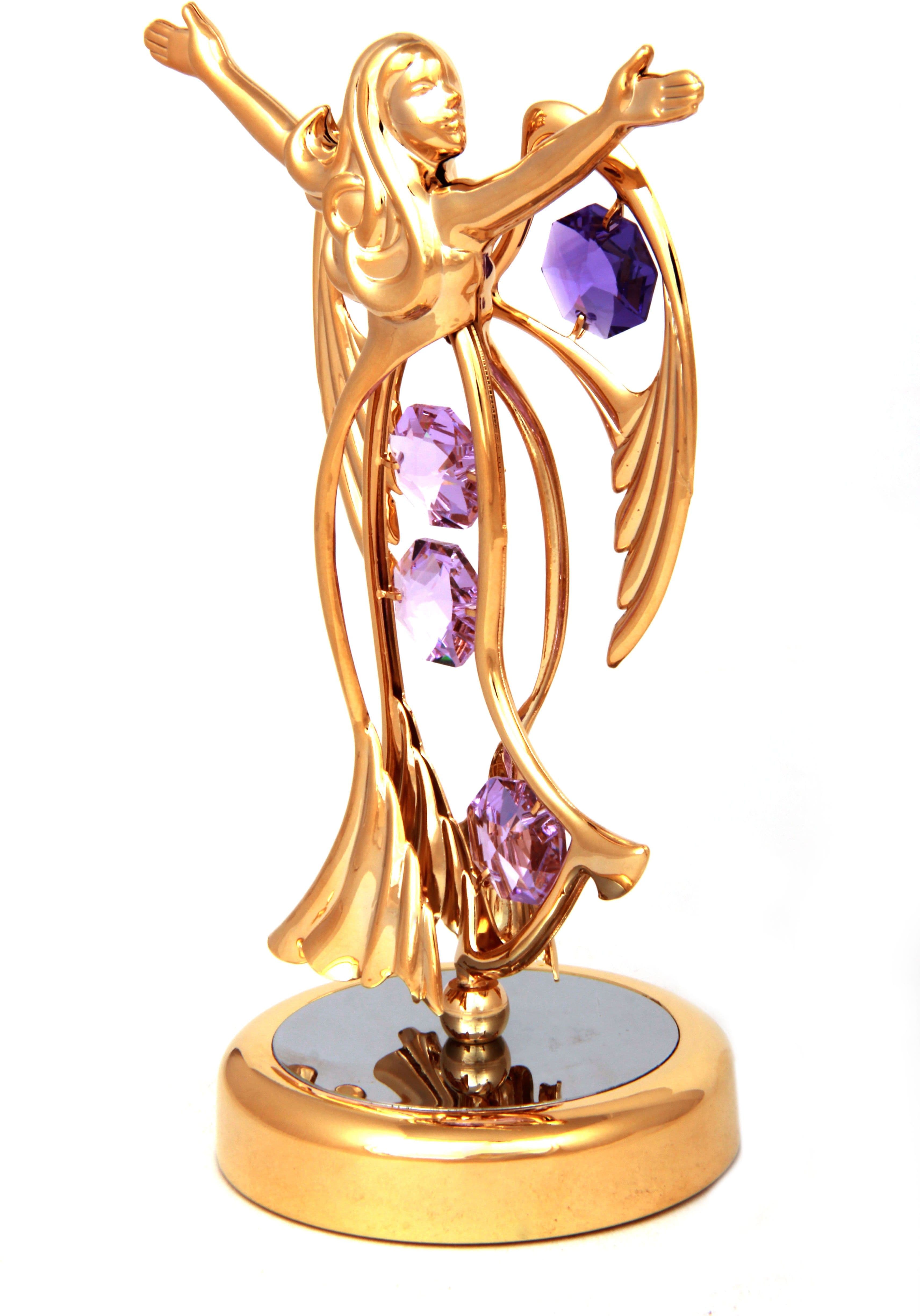Adaa Gold Plated - Classic Angle With Crystals Showpiece  -  14 cm view 4