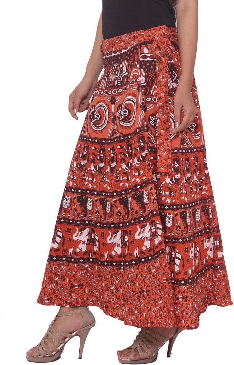 Amber Animal Print Women's Wrap Around Skirt view 4