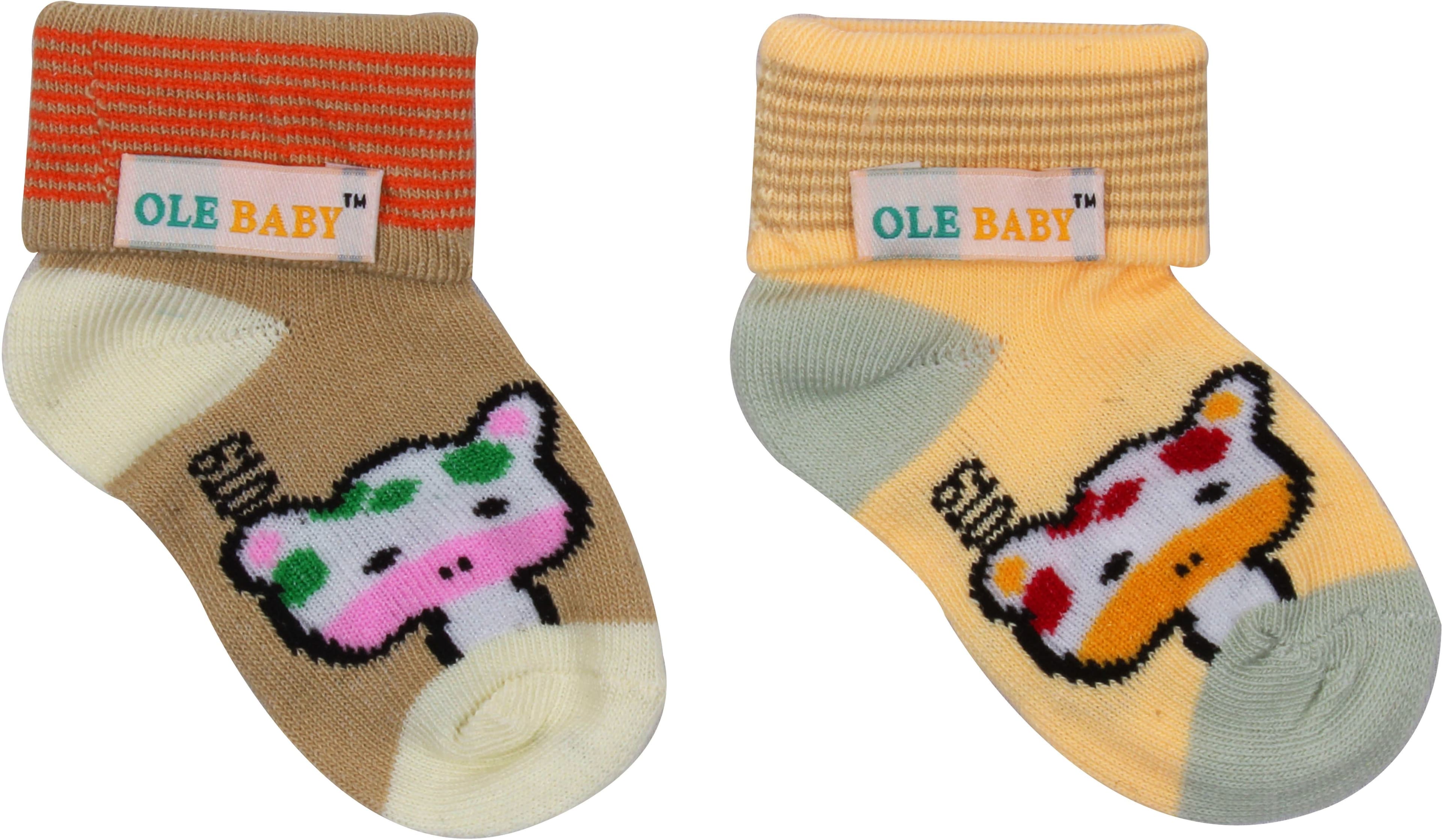 Ole Baby Baby Boy's, Baby Girl's Woven Ankle Length Socks view 4
