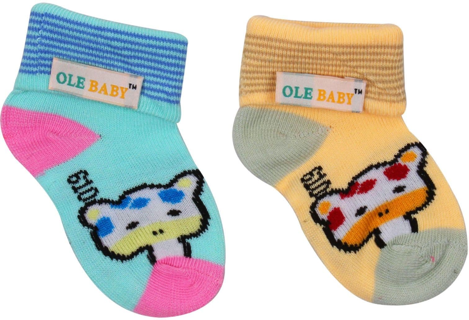 Ole Baby Baby Boy's, Baby Girl's Woven Ankle Length Socks view 5