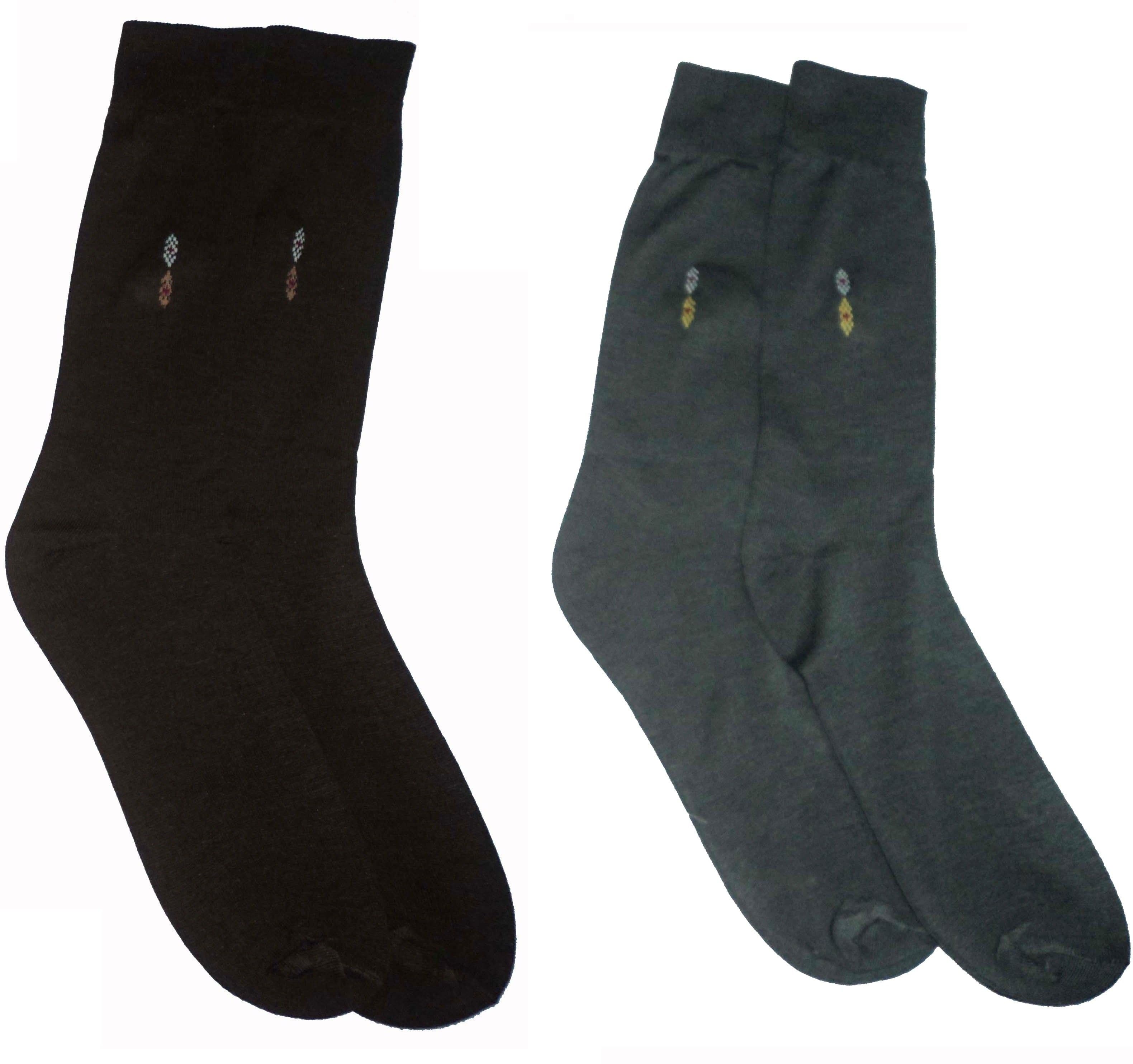 Mode Men's Floral Print Crew Length Socks