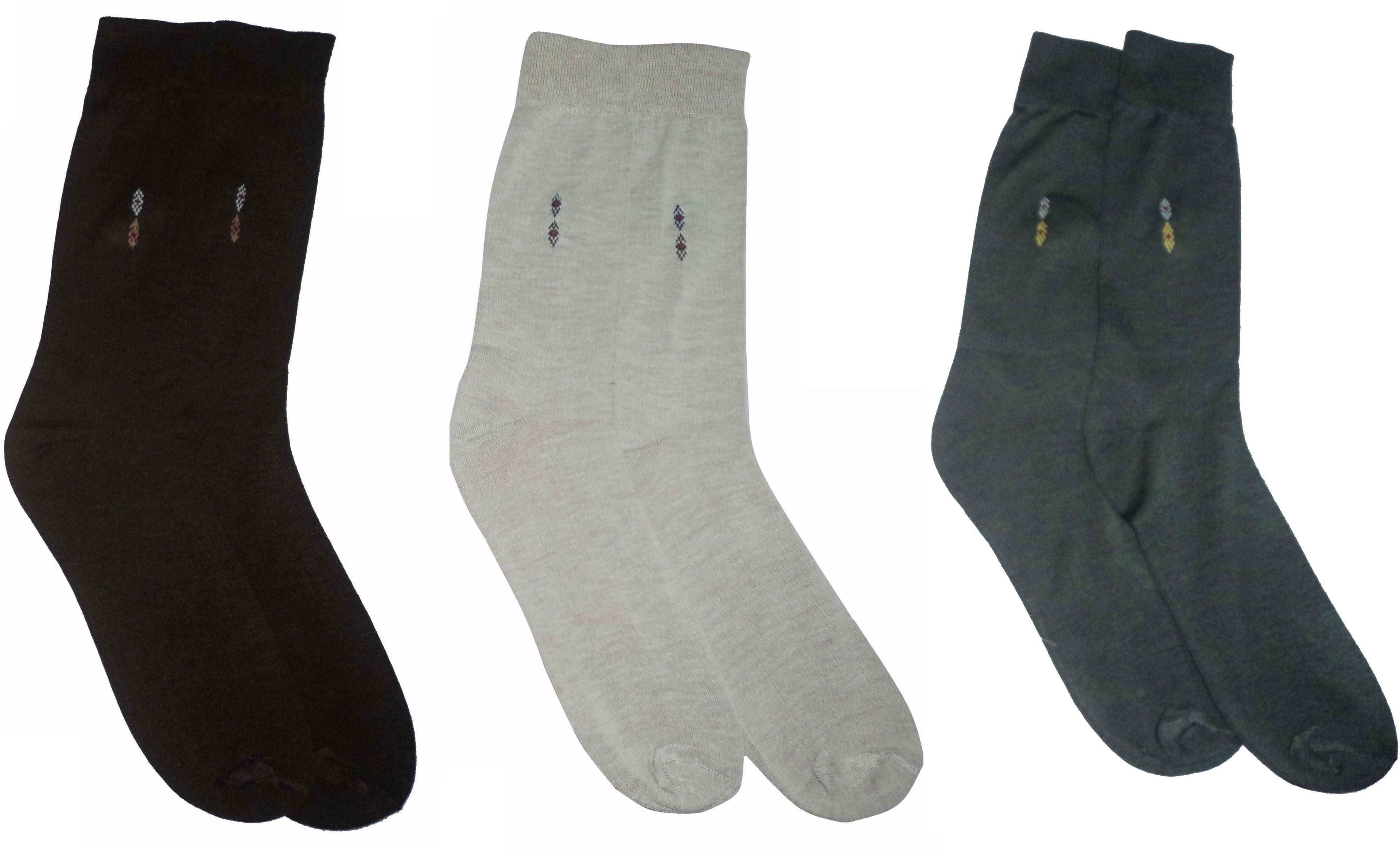 Mode Men's Floral Print Crew Length Socks view 2