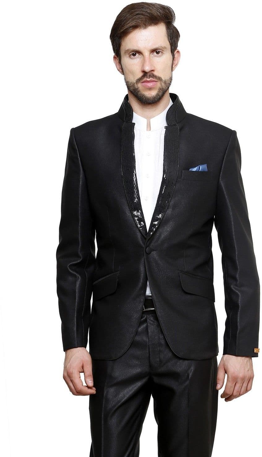 Tatkim Single Breasted Solid Men's Suit view 2