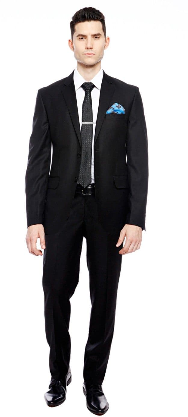 Brahaan BLUE TAG Single Breasted Solid Men's Suit view 3