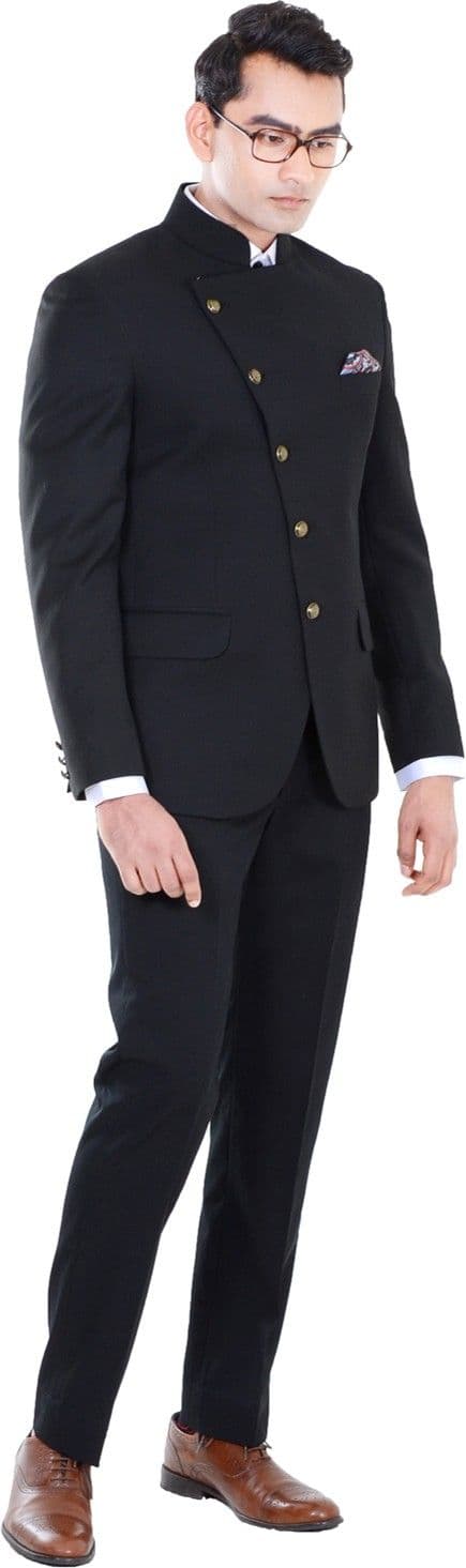 Hangrr Premium Single Breasted Solid Men's Suit view 3