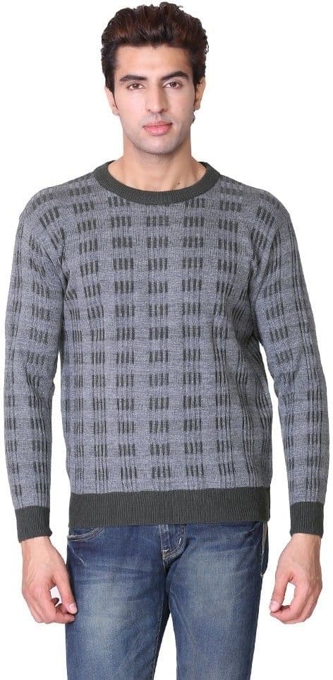 Riverside Solid Round Neck Casual Men's Sweater