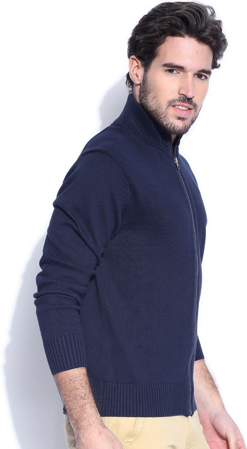 Wrangler Solid Turtle Neck Casual Men's Sweater view 3