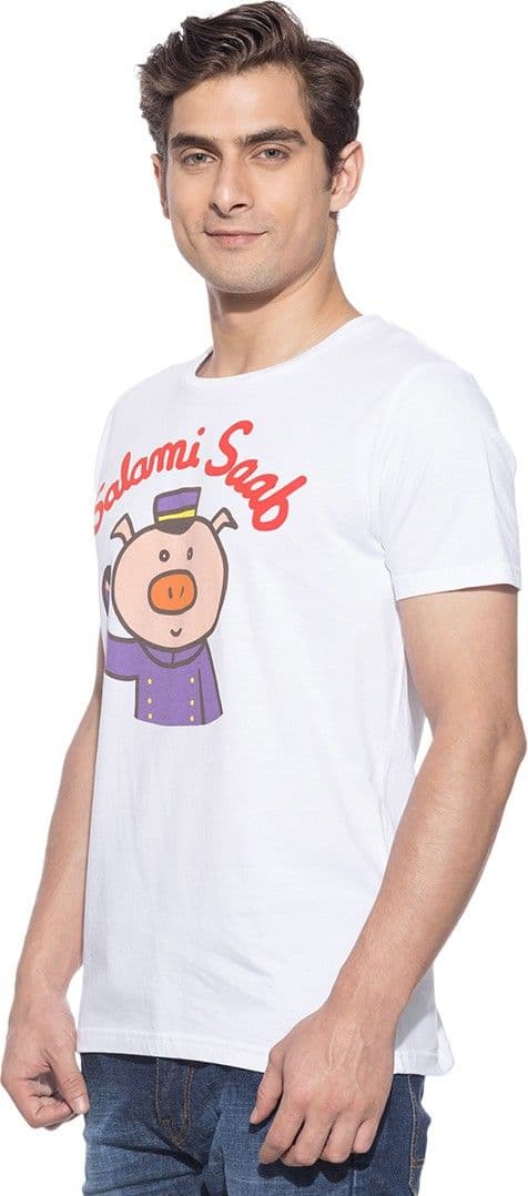Chimp Graphic Print Men's Round Neck T-Shirt view 4